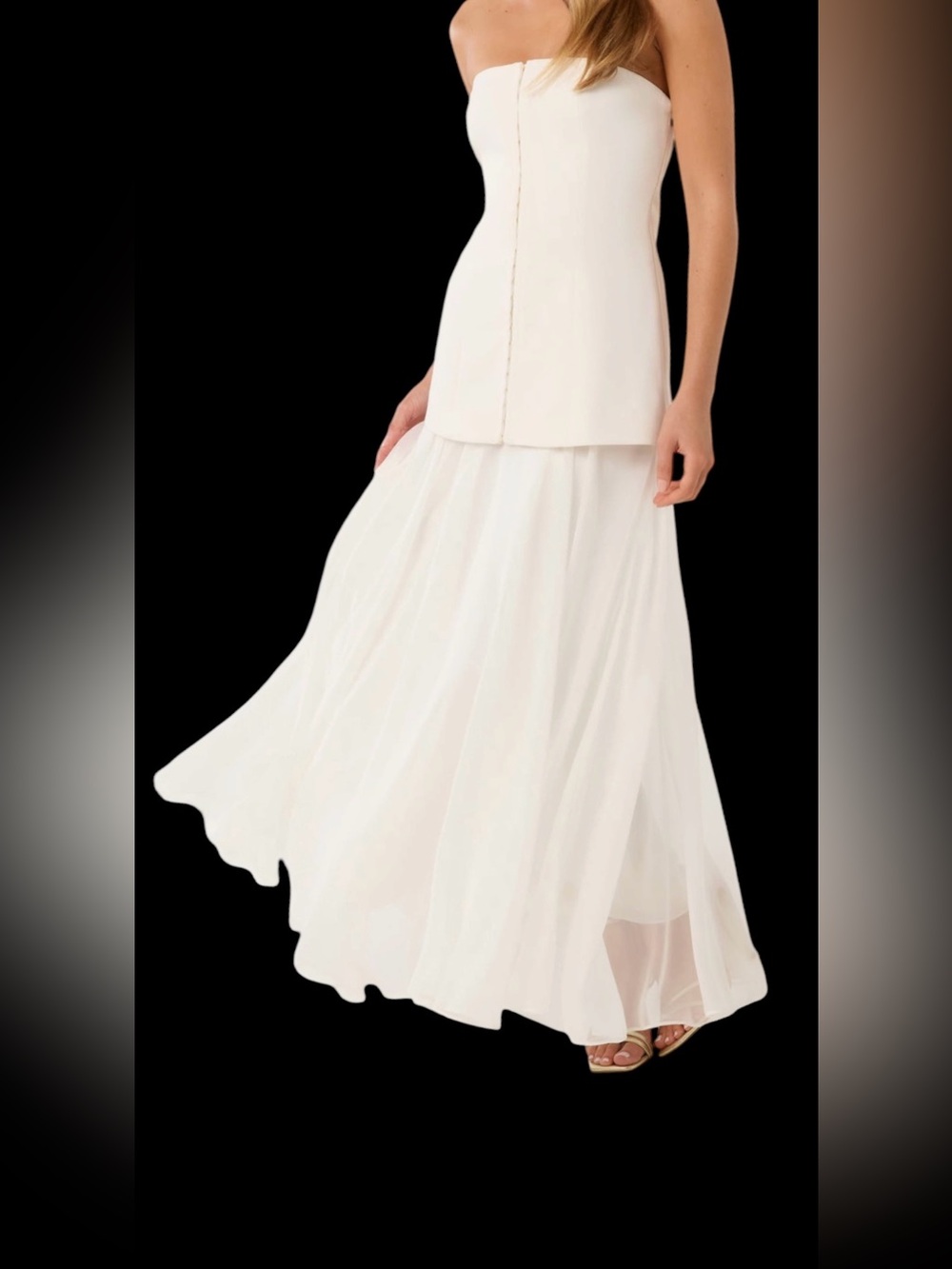 Elegant 2 piece gown, flowy maxi dress✨🤍 Purchased from Nordstrom.